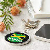 Jamaicaanse vlag Emblem Jamaica Sleutelhanger (Zijkant)