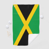Jamaicaanse vlag en Jamaica golfvakantie/sport Golfhanddoek (Insitu)