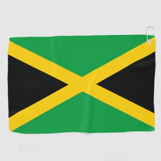 Jamaicaanse vlag en Jamaica golfvakantie/sport Golfhanddoek (Horizontaal)