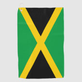 Jamaicaanse vlag en Jamaica golfvakantie/sport Golfhanddoek (Voorkant)