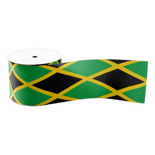 Jamaicaanse vlag en Jamaica reizen, vakantie/sport Grosgrain Lint