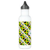 Jamaicaanse vlag en Jamaica Tiled Personalized Waterfles (Links)
