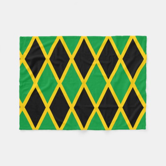 Jamaicaanse vlag fleece gooien deken (Voorkant (Horizontaal))