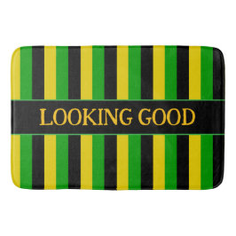 Jamaicaanse vlag gekleurd gestreept badmat