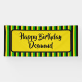 Jamaicaanse vlag gekleurd Happy Birthday Party Spandoek (Horizontaal)