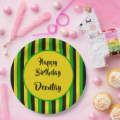 Jamaicaanse vlag gekleurde reggae verjaardag papieren bordje (Feest)