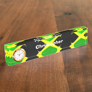 Jamaicaanse vlag gewoon naam toevoegen naambordje