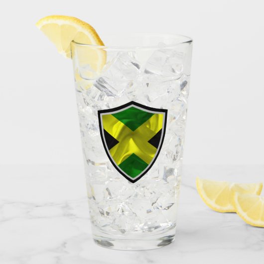 Jamaicaanse vlag glas (Voorkant ijs)
