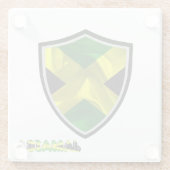 Jamaicaanse vlag glazen onderzetter (Achterkant)