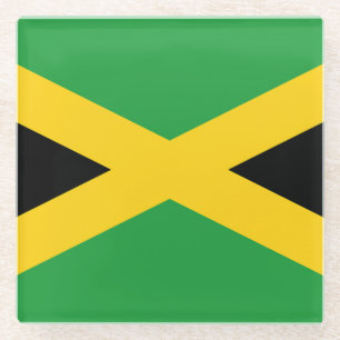 Jamaicaanse vlag glazen onderzetter