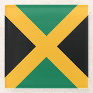 Jamaicaanse vlag glazen onderzetter