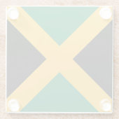 Jamaicaanse vlag glazen onderzetter (Achterkant)