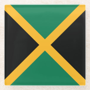 Jamaicaanse vlag glazen onderzetter