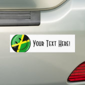 Jamaicaanse vlag glimlachen bumpersticker (Op auto)