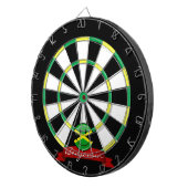 Jamaicaanse vlag glimlachen dartbord (Voorkant Rechts)