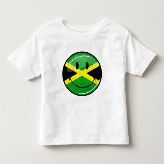 Jamaicaanse vlag glimlachen kinder shirts (Voorkant)