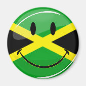 Jamaicaanse vlag glimlachen magneet (Voorkant)