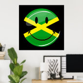 Jamaicaanse vlag glimlachen poster (Thuiskantoor)