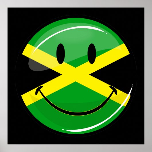 Jamaicaanse vlag glimlachen poster (Voorkant)