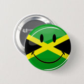 Jamaicaanse vlag glimlachen ronde button 5,7 cm (Voorkant /achterkant)