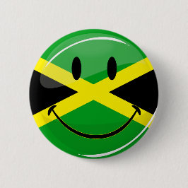 Jamaicaanse vlag glimlachen ronde button 5,7 cm