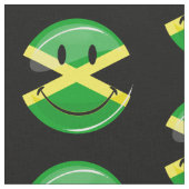 Jamaicaanse vlag glimlachen stof (Close Up)