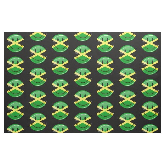 Jamaicaanse vlag glimlachen stof (Fat Quarter)