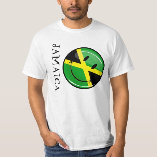 Jamaicaanse vlag glimlachen t-shirt (Voorkant)