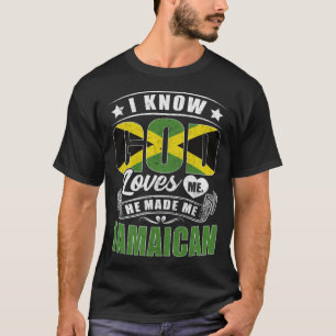 Jamaicaanse vlag God houdt van mij  Jamaicanen T-shirt