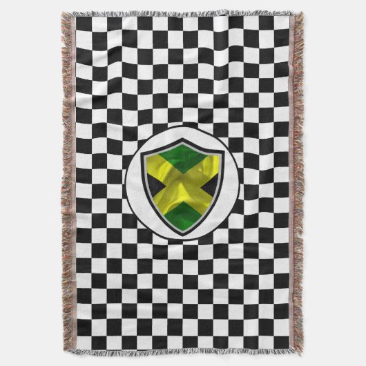 Jamaicaanse vlag goot deken (Voorkant Verticaal)