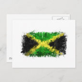 Jamaicaanse vlag Graffiti Briefkaart (Voorkant / Achterkant)