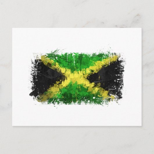 Jamaicaanse vlag Graffiti Briefkaart (Voorkant)
