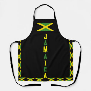 Jamaicaanse Vlag Groen Geel Zwart Jamaica Eiland Schort