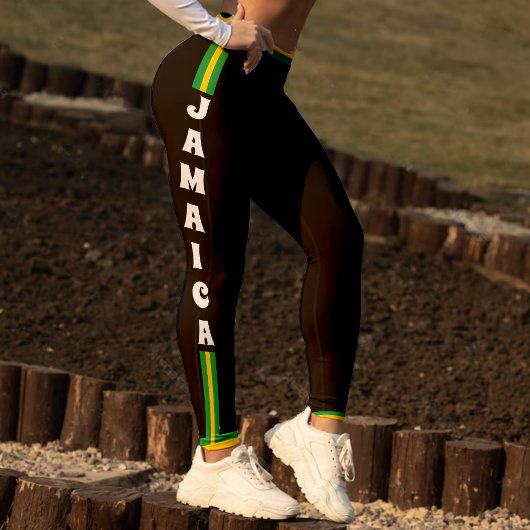 Jamaicaanse vlag Groen goud en zwarte Jamaica-poor Leggings
