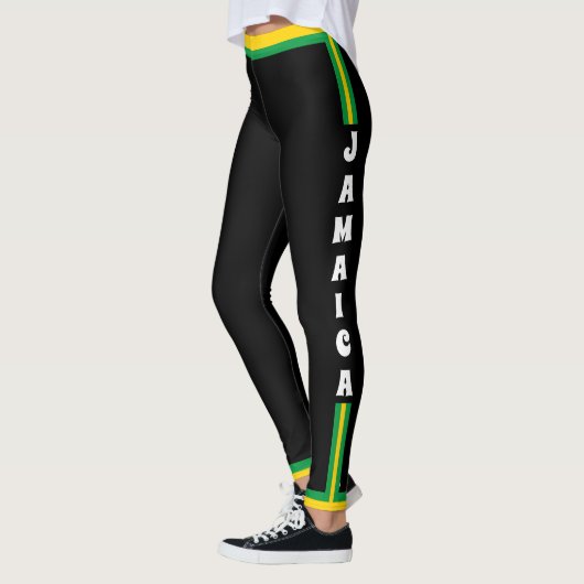 Jamaicaanse vlag Groen goud en zwarte Jamaica-poor Leggings (Links)