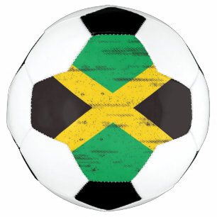 Jamaicaanse Vlag Grunge Voetbal