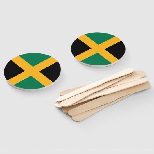 Jamaicaanse vlag handwaaier (Niet-gemonteerd)