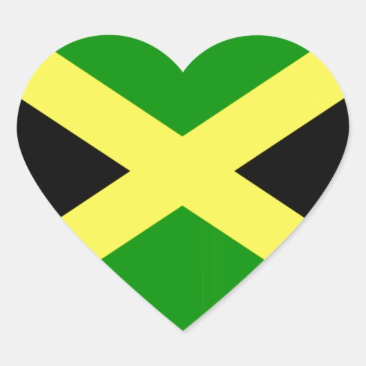 Jamaicaanse vlag hart sticker (Voorkant)