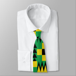 Jamaicaanse vlag heldere geometrische patronen stropdas