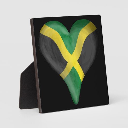 Jamaicaanse vlag in een hart fotoplaat (Voorkant)