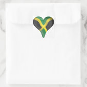 Jamaicaanse vlag in een hart vierkante sticker (Tas)
