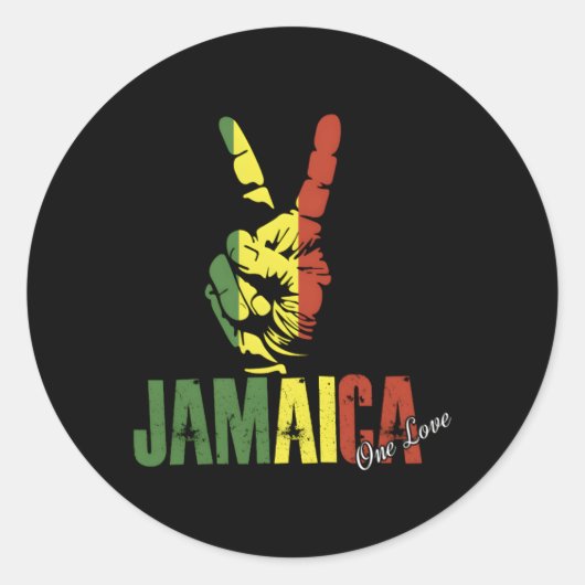 Jamaicaanse vlag Jamaica Het zit in mijn DNA Ronde Sticker (Voorkant)
