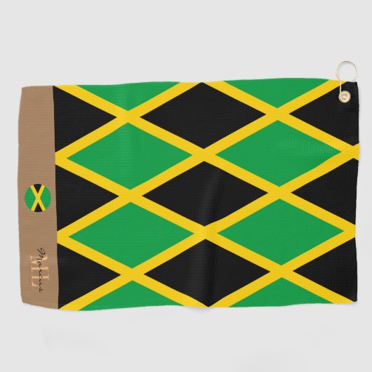 Jamaicaanse vlag & Jamaica, monogrammen sport/Golf Golfhanddoek (Horizontaal)