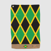 Jamaicaanse vlag & Jamaica, monogrammen sport/Golf Golfhanddoek (Voorkant)