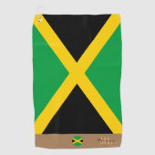 Jamaicaanse vlag & Jamaica, monogrammen sport/Golf Golfhanddoek (Voorkant)