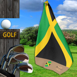 Jamaicaanse vlag & Jamaica, monogrammen sport/Golf Golfhanddoek