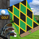 Jamaicaanse vlag & Jamaica, monogrammen sport/Golf Golfhanddoek<br><div class="desc">Sport/Golf Towel: Jamaica & Jamaicaanse vlag met een monogramme 'eigen' naam aan de onderkant - houd van mijn land,  reizen,  vakantie,  patriotten / sportfans</div>