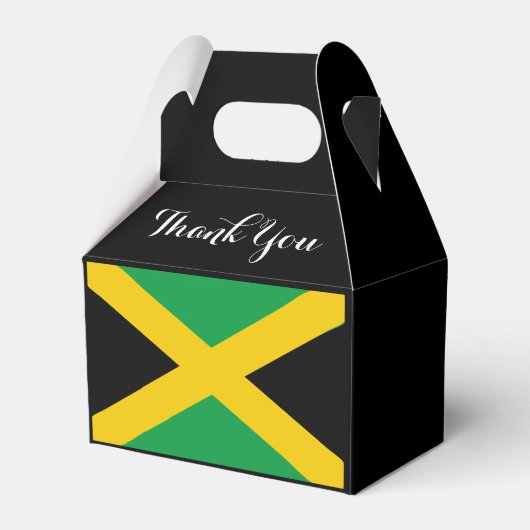 Jamaicaanse vlag Jamaica Party Dank u Bedankdoosjes (Achterkant)