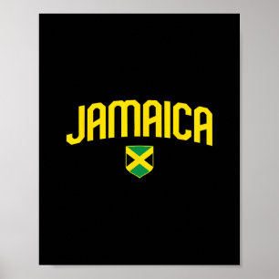 Jamaicaanse Vlag Jamaicaanse Vintage Atletiek Thro Poster