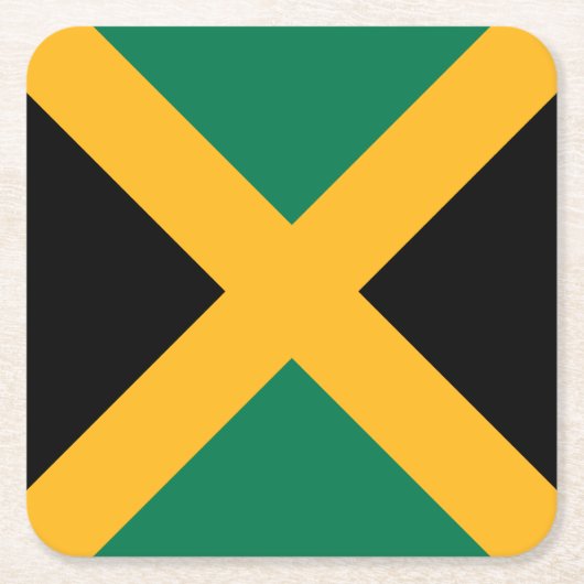 Jamaicaanse vlag kartonnen onderzetters (Voorkant)